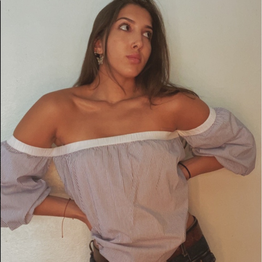 ⚓️DO+BE off the shoulder striped blouse⚓️